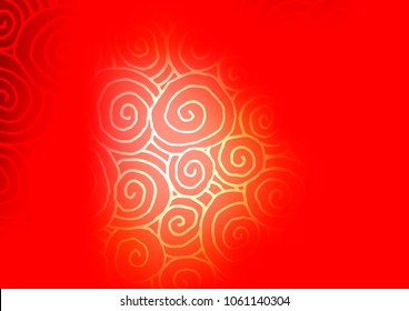 Light Red vector doodle blurred pattern. Geometric doodle illustration in Origami style with gradient. The pattern can be used for heads of websites and designs.