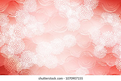Light Red vector doodle blurred background. Colorful abstract illustration with flowers in doodle style. Brand-new design for your business.