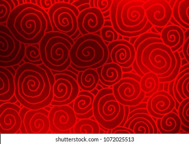 Light Red vector doodle blurred background. Blurred decorative design in Indian style with Zen tangles. The pattern can be used for coloring books and pages for kids.