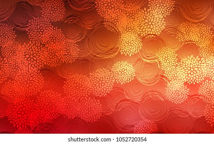 Light Red vector doodle bright pattern. Brand-new colored illustration in blurry style with flowers. The template can be used as a background for cell phones.