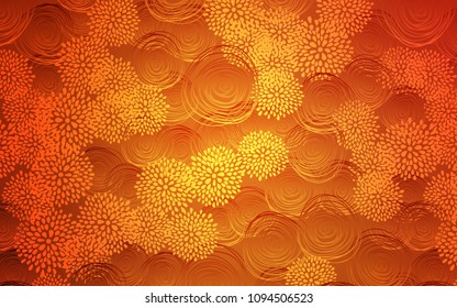 Light Red vector doodle bright template. Doodle illustration of flowers in Origami style with gradient. Hand painted design for web, leaflet, textile.