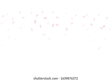 Light Red vector doodle layout with leaves. Decorative illustration with doodles on abstract template. A new texture for your wallpaper design.