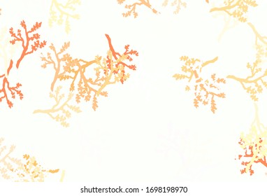 Light Red vector doodle pattern with branches. Illustration with doodles on abstract template. A new texture for your wallpaper design.