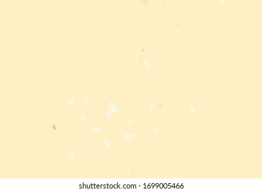 Light Red vector doodle template with leaves. Colorful abstract illustration with leaves in doodle style. Hand painted design for web, wrapping.
