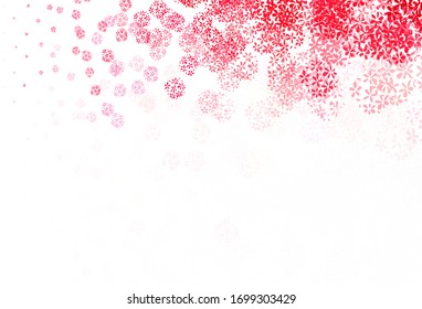 Light Red vector doodle template with leaves. Doodle illustration of leaves in Origami style with gradient. Pattern for heads of websites, designs.