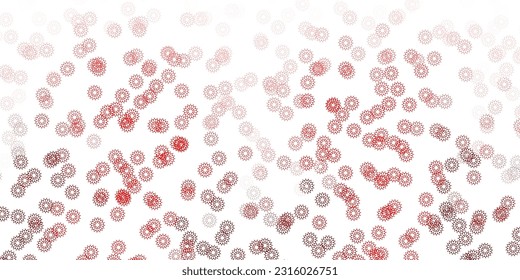 Light red vector doodle template with flowers. Gradient colorful abstract flowers on simple background. Pattern for website designs.