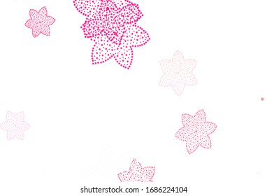 Light Red vector doodle texture with flowers. Modern abstract illustration with flowers. Colorful pattern for kid's books.