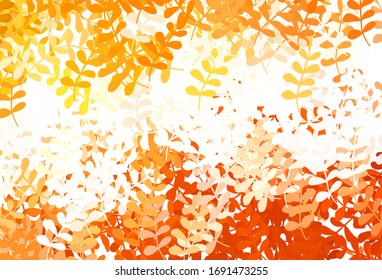 Light Red vector doodle texture with leaves. New colorful illustration in doodle style with leaves. Hand painted design for web, leaflets.