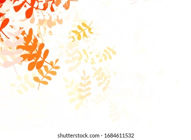 Light Red vector elegant background with leaves. leaves on elegant natural pattern with gradient. New template for your brand book.