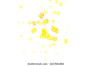 Light Red vector elegant pattern with leaves. New colorful illustration in doodle style with leaves. Doodle design for your web site.