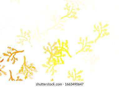 Light Red vector elegant pattern with sakura. Shining colored illustration with leaves and branches. Brand new design for your business.
