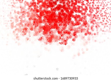 Light Red vector elegant template with leaves. Leaves, branches in natural style on white background. Template for backgrounds of cell phones.