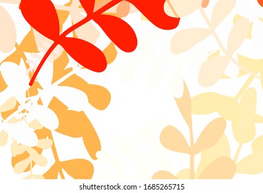 Light Red vector elegant wallpaper with leaves. An elegant bright illustration with leaves in Natural style. New design for your business.