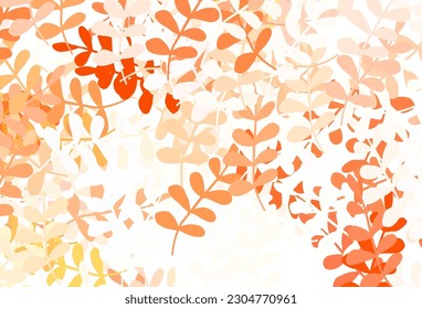 Light Red vector elegant wallpaper with leaves. Shining colored illustration with leaves in doodle style. A new texture for your wallpaper design.