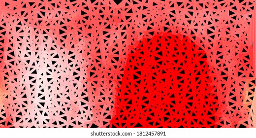 Diseño poligonal geométrico vectorial rojo claro. Ilustración en vidrio roto con triángulos. La mejor opción para tu diseño.