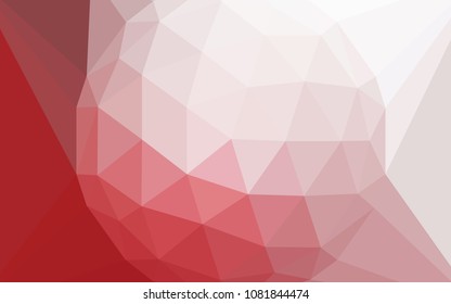 Light Red vector gradient triangles template with a gem in a centre. Polygonal abstract illustration with gradient. Best triangular design for your business.