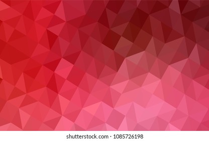 Light Red vector gradient triangles pattern. Colorful illustration in polygonal style with gradient. Pattern for a brand book's backdrop.