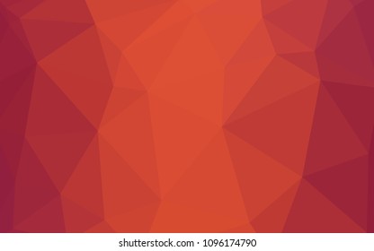 Light Red vector gradient triangles template. Shining polygonal illustration, which consist of triangles. Polygonal design for your web site.