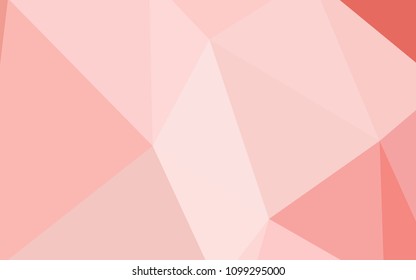 Light Red vector gradient triangles template. Elegant bright polygonal illustration with gradient. Triangular pattern for your design.