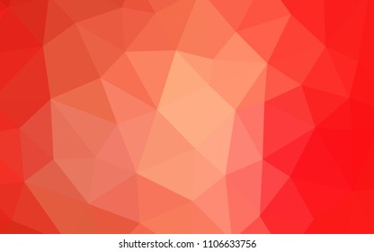 Light Red vector gradient triangles pattern. A completely new color illustration in a polygonal style. Textured pattern for your backgrounds.