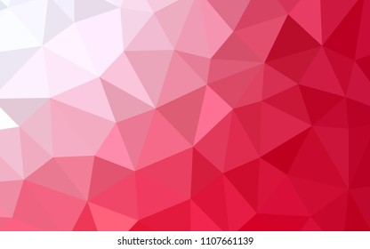 Light Red vector gradient triangles texture. Colorful illustration in abstract style with triangles. Polygonal design for your web site.