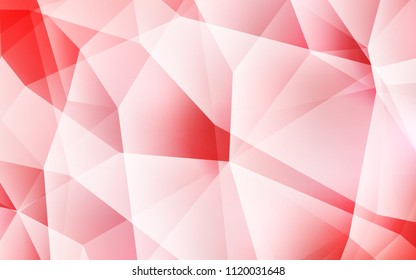 Light Red vector gradient triangles texture. Shining colorful illustration with triangles. Brand new style for your business design.
