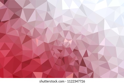 Light Red vector gradient triangles texture. Creative geometric illustration in Origami style with gradient. Best triangular design for your business.