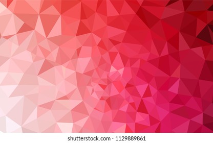 Light Red vector gradient triangles template. Geometric illustration in Origami style with gradient.  Template for cell phone's backgrounds.