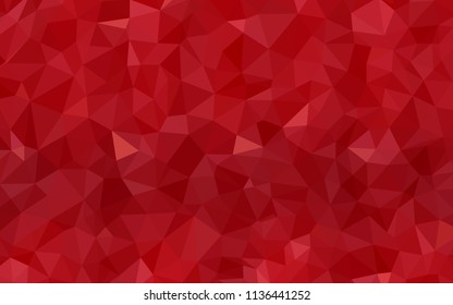 Light Red vector gradient triangles pattern. Shining colorful illustration with triangles. Polygonal design for your web site.