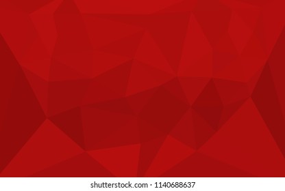 Light Red vector gradient triangles pattern with a heart in a centre. Elegant polygonal illustration with gradient. Completely new template for your banner.