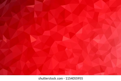 Light Red vector gradient triangles pattern. Colorful abstract illustration with triangles. A completely new design for your leaflet.