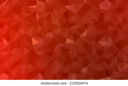 Light Red vector gradient triangles template. Shining colorful illustration with triangles. A completely new design for your leaflet.