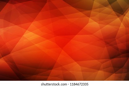 Light Red vector gradient triangles template. Polygonal abstract illustration with gradient. Pattern for a brand book's backdrop.