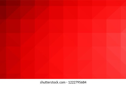 Light Red vector gradient triangles texture. Geometric illustration in Origami style with gradient.  Triangular pattern for your design.