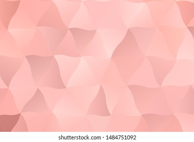 Light Red vector gradient triangles template. A sample with polygonal shapes. Best triangular design for your business.