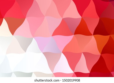 Light Red vector gradient triangles pattern. Polygonal abstract illustration with gradient. A completely new design for your leaflet.