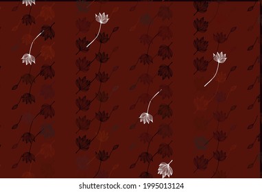 Light Red vector hand painted pattern. Pattern with gradient colorful leaves in natural style. A new texture for your design.