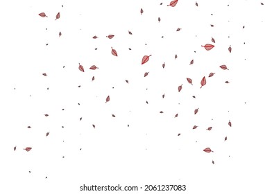 Light Red vector hand painted texture. Colorful abstract illustration with leaves in doodle style. Brand new style for your business design.
