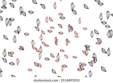 Light Red vector hand painted texture. Decorative illustration with abstract colorful leaves. The textured pattern for website.