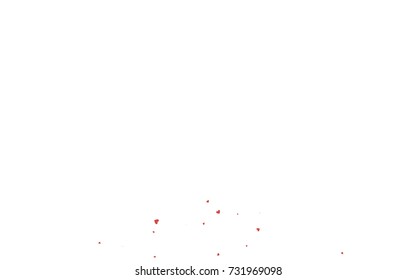 Light red vector hearts isolated on white background. Cool pattern in origami style with gradient for Valentine day. Graphic illustration for your business design.