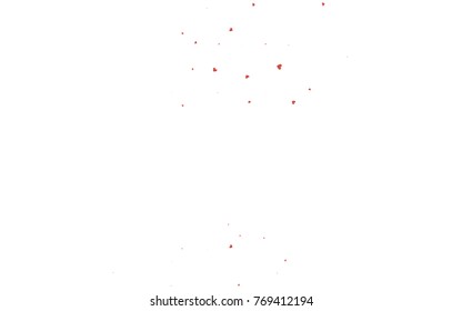 Light red vector hearts isolated on white background. Cool pattern in origami style with gradient for Valentine day. Graphic illustration for your business design.