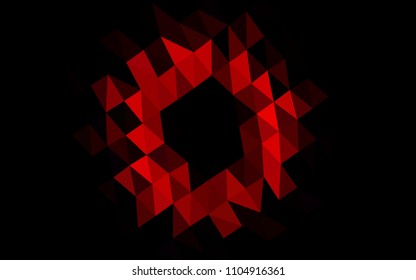 Light Red vector hexagon mosaic cover. Glitter abstract illustration with an elegant design. The elegant pattern can be used as part of a brand book.