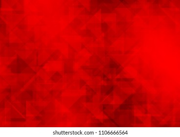 Light Red vector hexagon mosaic triangle mosaic. A completely new color illustration in a vague style. Triangular pattern for your business design.