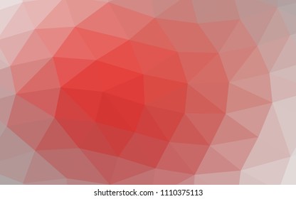 Light Red vector hexagon mosaic triangle mosaic. Modern geometrical abstract illustration with gradient. The best triangular design for your business.