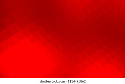 Light Red vector hexagon mosaic cover. Shining colored illustration in a Brand new style. Brand new style for your business design.