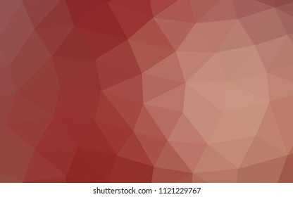 Light Red vector hexagon mosaic triangle mosaic. Colorful illustration in abstract style with gradient. Brand new design for your business.