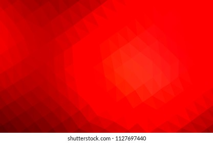 Light Red vector hexagon mosaic texture. Colorful illustration in abstract style with gradient. The template can be used as a background for cell phones.