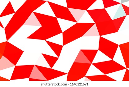 Light Red vector hexagon mosaic triangle mosaic. Shining colored illustration in a Brand new style. The textured pattern can be used for background.