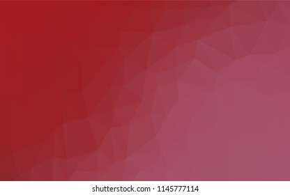 Light Red vector hexagon mosaic template. Shining illustration, which consist of triangles. A completely new template for your business design.