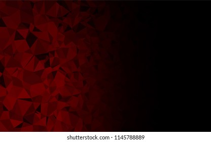 Light Red vector hexagon mosaic cover. Shining colored illustration in a Brand new style. The best triangular design for your business.